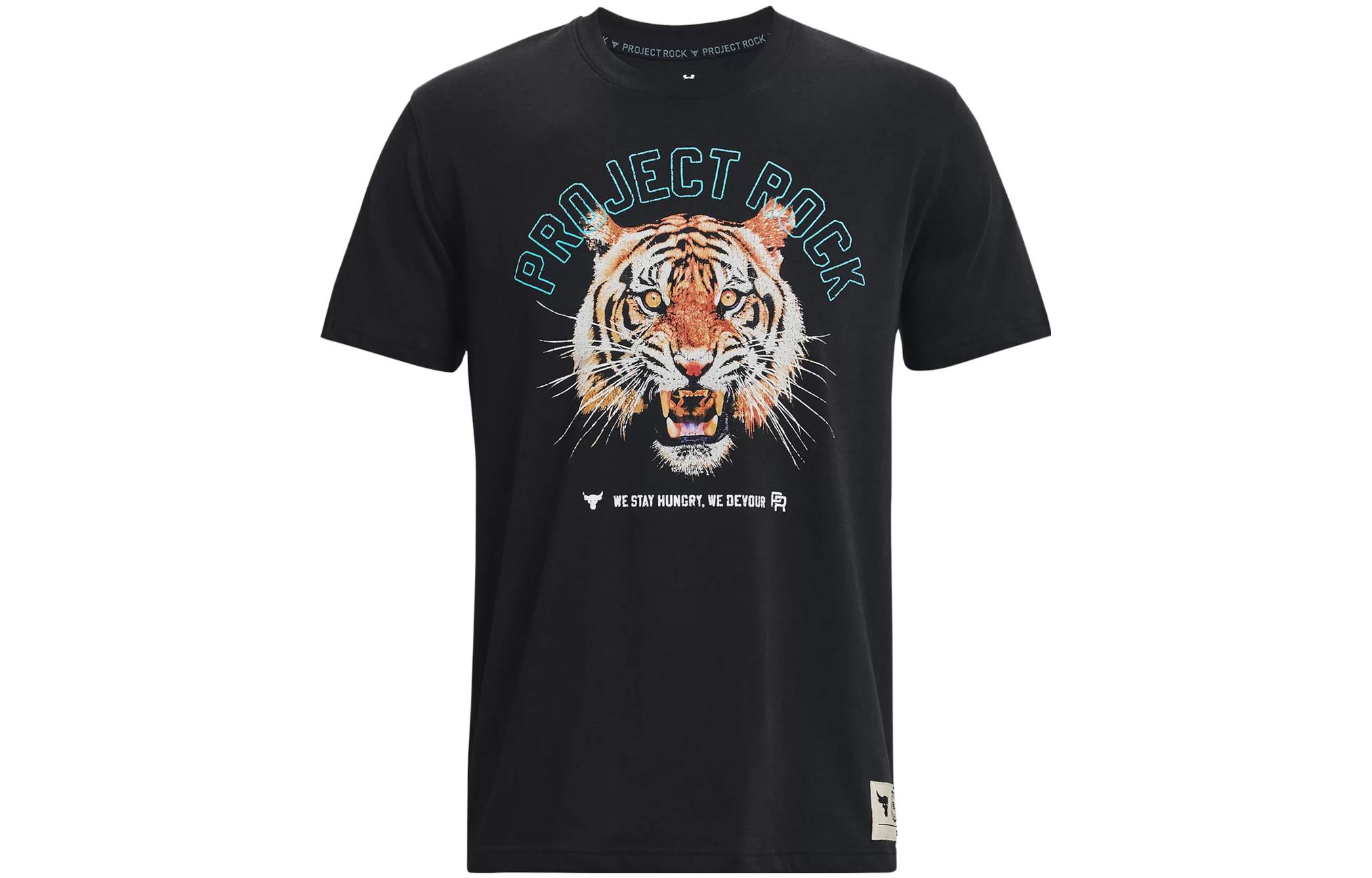 T-shirt à manches courtes pour homme Under Armour Project Rock Champion Noir L black