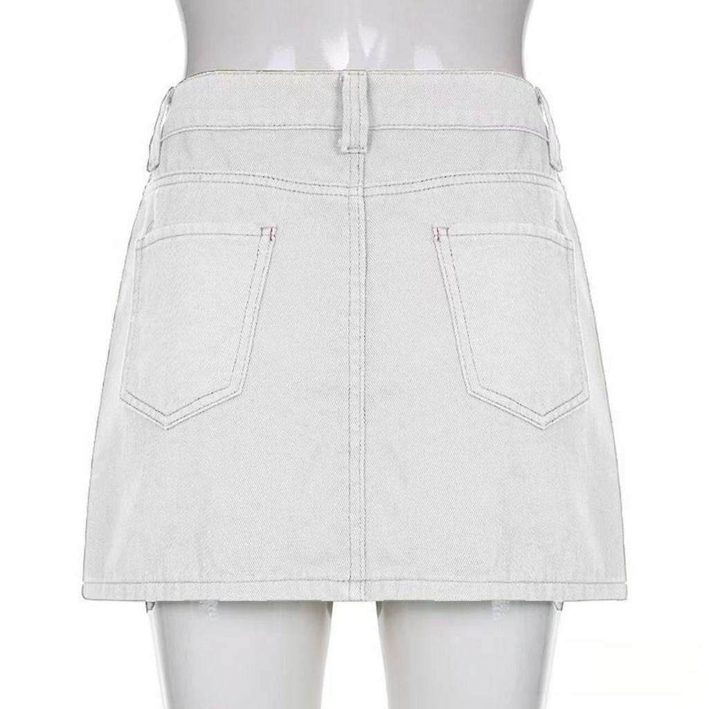 European & American Style Low-Waist Slim Hip Skirt - Autumn Solid Color