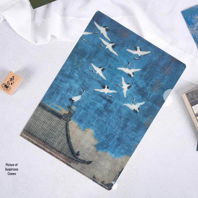 World-Famous Paintings L-Shaped A4 Folder - Monet & Van Gogh Art Design for Students and Office