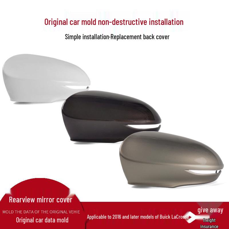 

Fits Buick LaCrosse 2016-2022 Left/Right Exterior Rearview Mirror Shell Cover Unpainted - Passenger - Right