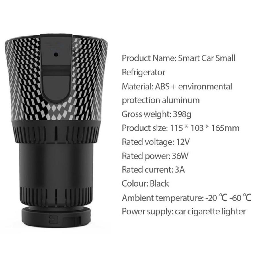 36W 12V 2in1 Intelligent Heating Cooling Cup 5L For Car Cup Mug Holder Beverage