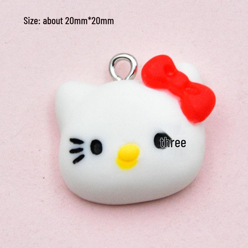 Cartoon Resin Animal Pendants: Rabbit, Bee, Squirrel, Koala, Dolphin, Ice Cream Cone for DIY Jewelry Accessories