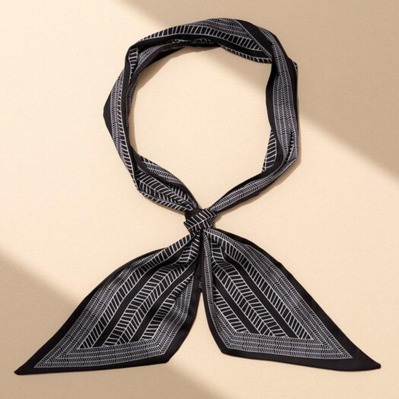 

RECLOW RECLOW STRIPE long scarf BLACK FREE