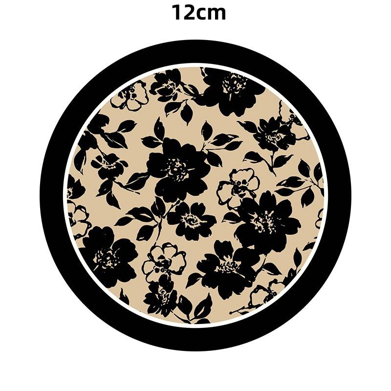 Retro Round Flower Coasters Heat Insulation Anti-scald Table Mats Creative Home Diatomite Absorbent Coaster Kitchen Accessory