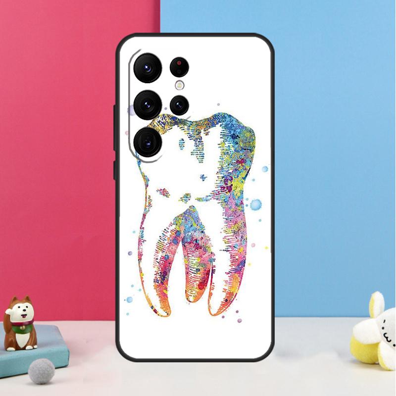 Zahnarzt Zahndose Für Samsung Galaxy S25 S26 Ultra S20 S21 S22 S23 S24 S10 Plus S25 FE Rückabdeckung Schale