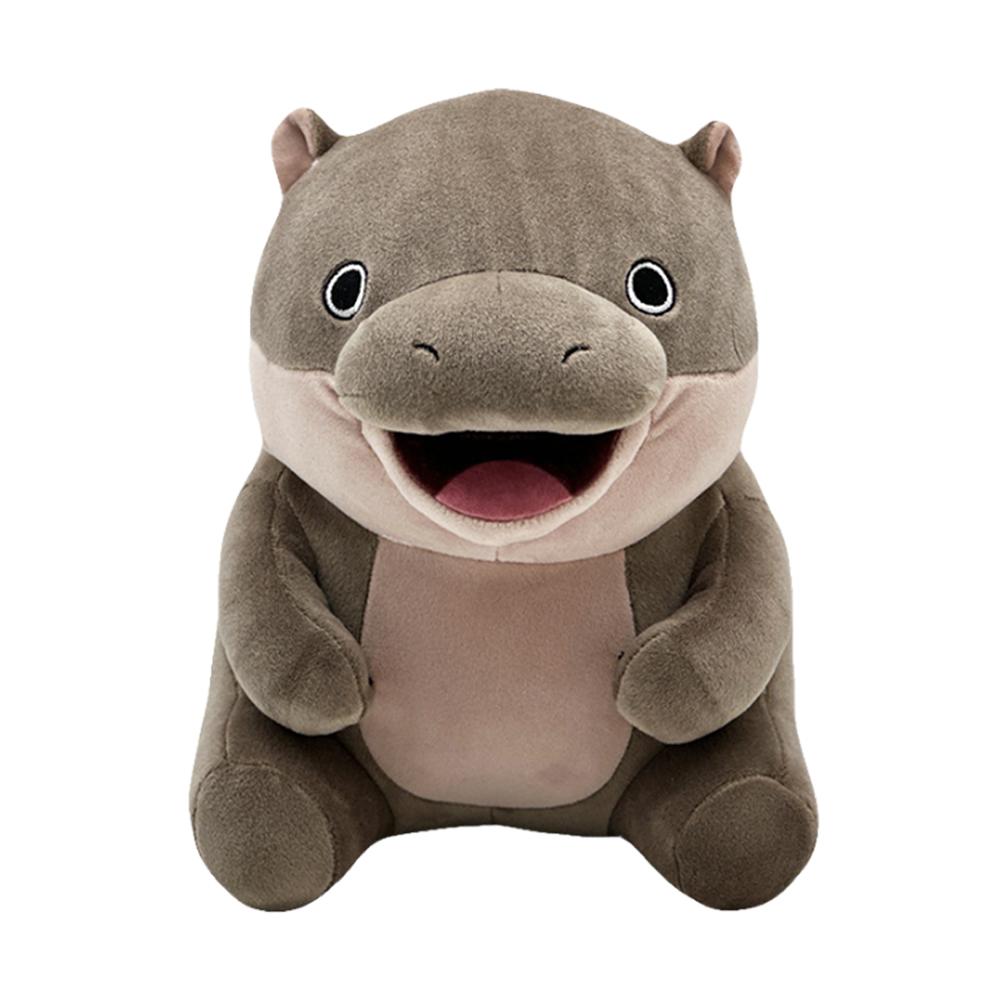 Moo Deng Hippo Plush Soft Baby Hippopotamus Stuffed Animal Pillow Cartoon Hippopotamus Pillow for Kids/Adults