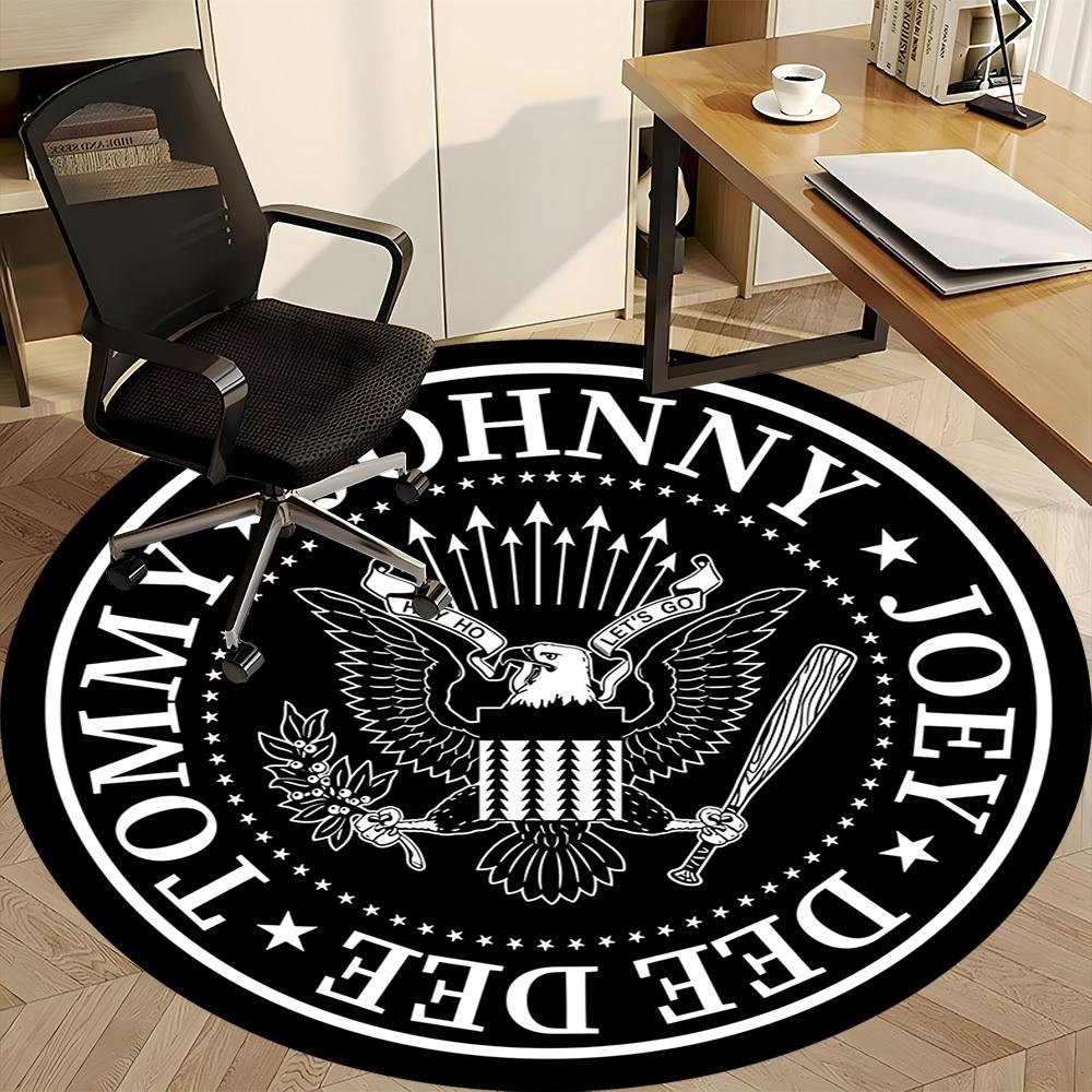 1PC The Ramones Office Round Area Rug, Indoor Mat Suitable For Office, Under Office Chairs Bedroom Living Room Home Decor DT1212086