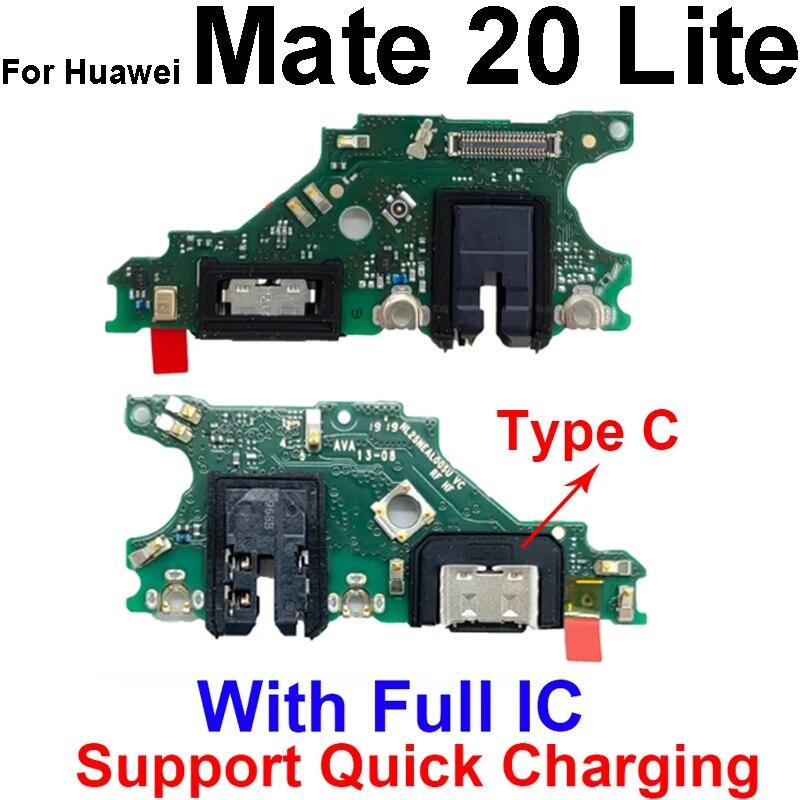 

USB-плата для зарядки, гибкий кабель для Huawei Mate 8, 9, 10, 20, 20X30 Lite Pro, 4G, 5G, USB-разъем для платы зарядного устройства, док-станция Flex Mate 20 Lite