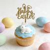 Bunter Hase Oster Glücklicher Kuchenaufsatz Dessertdekorationen Gold Acryl Kinderparty Festival Kuchenaufsätze Oster Backzubehör