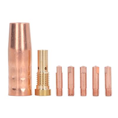 MIG Schweißpistolen Zubehör Fülldraht Gaslos 0,8mm 0,031in Messing Düsenspitzen Set Ausrüstung für