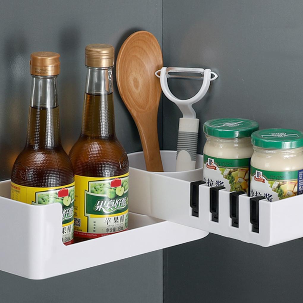 Bathroom Shelf Corner Shelves Shampoo Holder Kitchen Storage Rack Mess