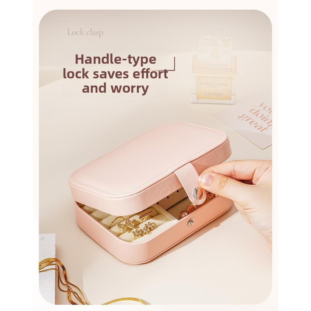 Jewelry Box, Leather Stud Earrings, Rings, Necklaces, Large-capacity Storage Box, Exquisite and High-end Jewelry Storage.