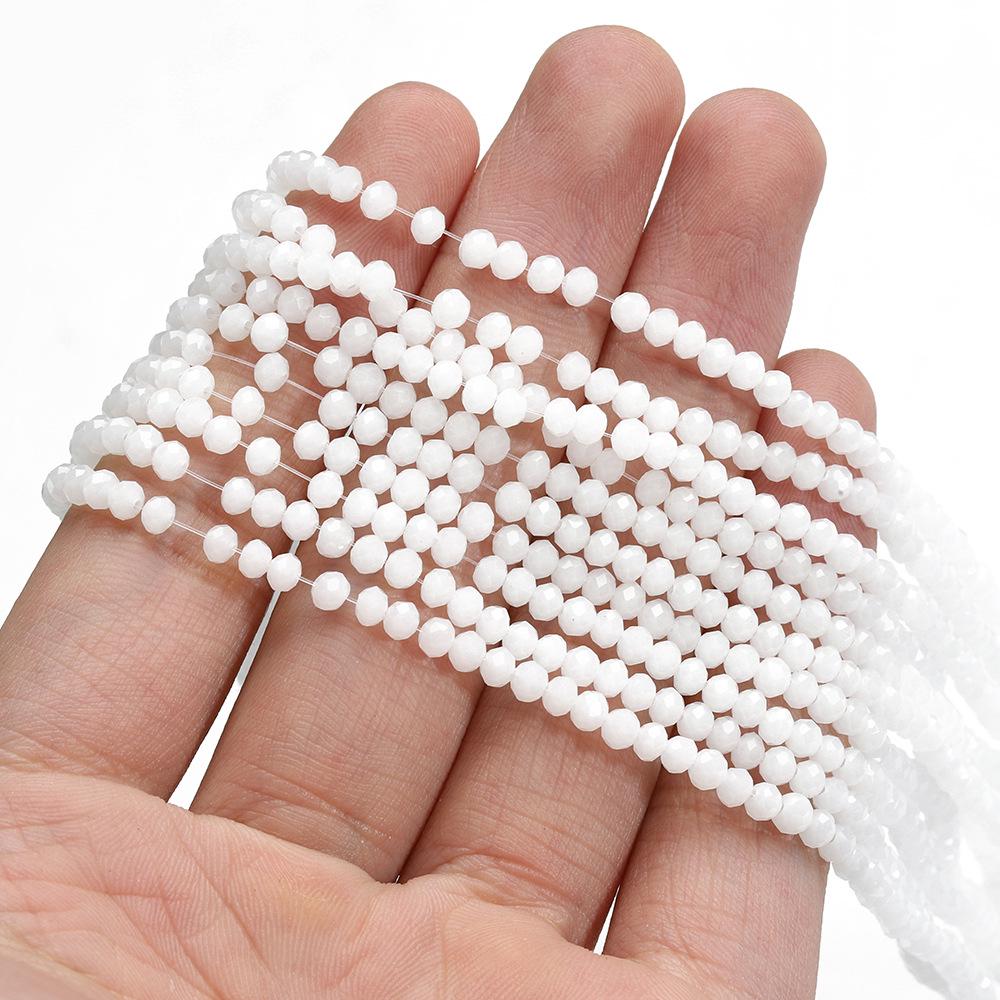 Colorful 3.6mm Faceted Crystal Wheel Beads for DIY Jewelry and Bracelet Making.