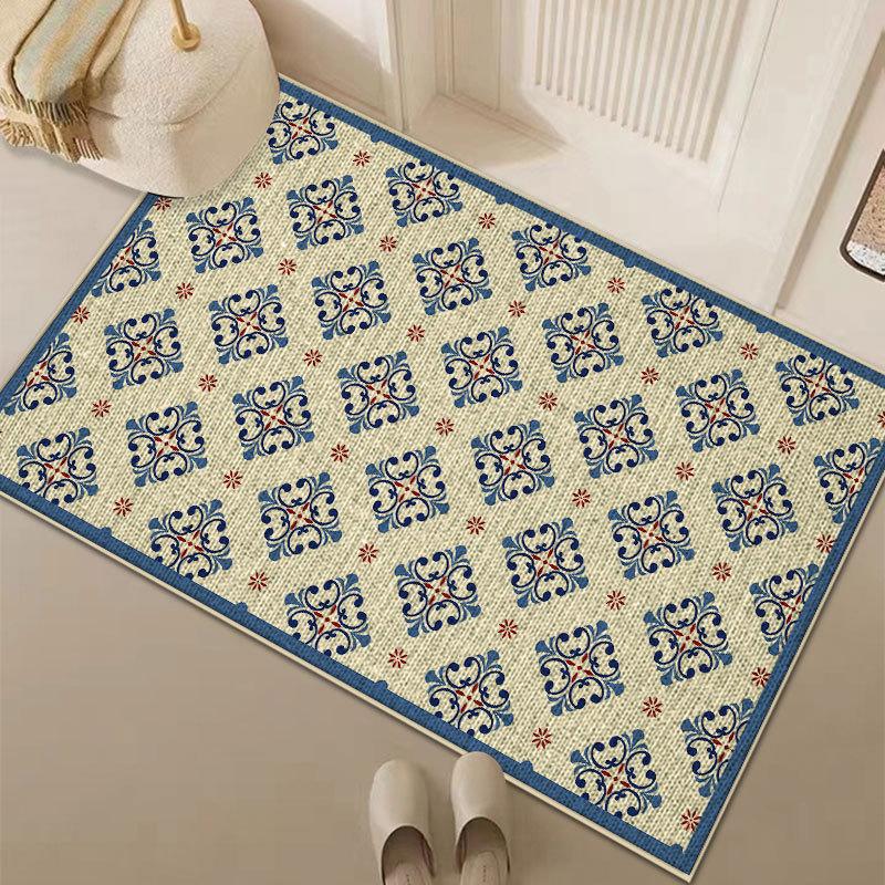Linen Entry Door Mat Anti Slip Foot Mat At The Entrance Household Kitchen Mat Dirt Resistant Door Mat