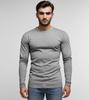 2-Pak Zestaw Basic Męskich Longsleeve Granat/Szary - M