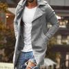 Herrenmantel Windjacke Strickjacke Slim Einfarbig Trenchcoat für Winter