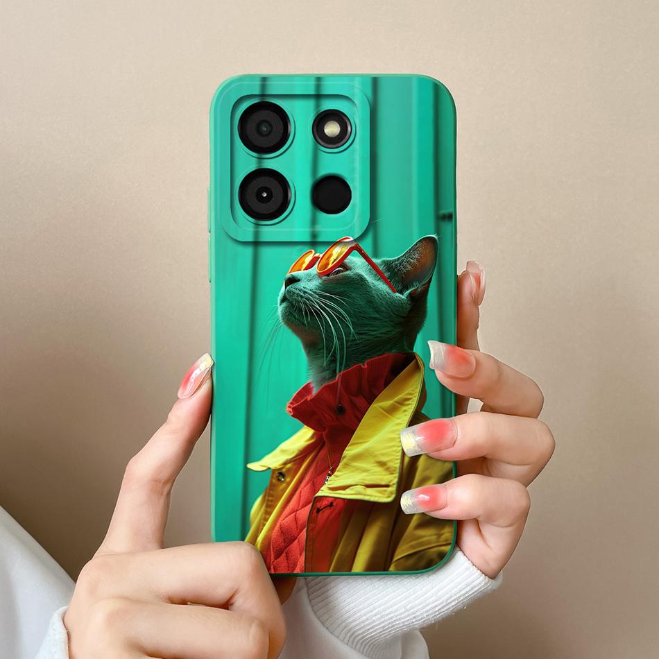 For Itel A60 A60S Case Cute Design Soft Liquid Silicone Shockproof Bumper For Itel A60 S Camera Protection High Quality Fundas