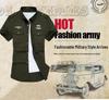 2018 Men's Outdoor Workwear Pure Cotton Epaulet Short Sleeve Shirt