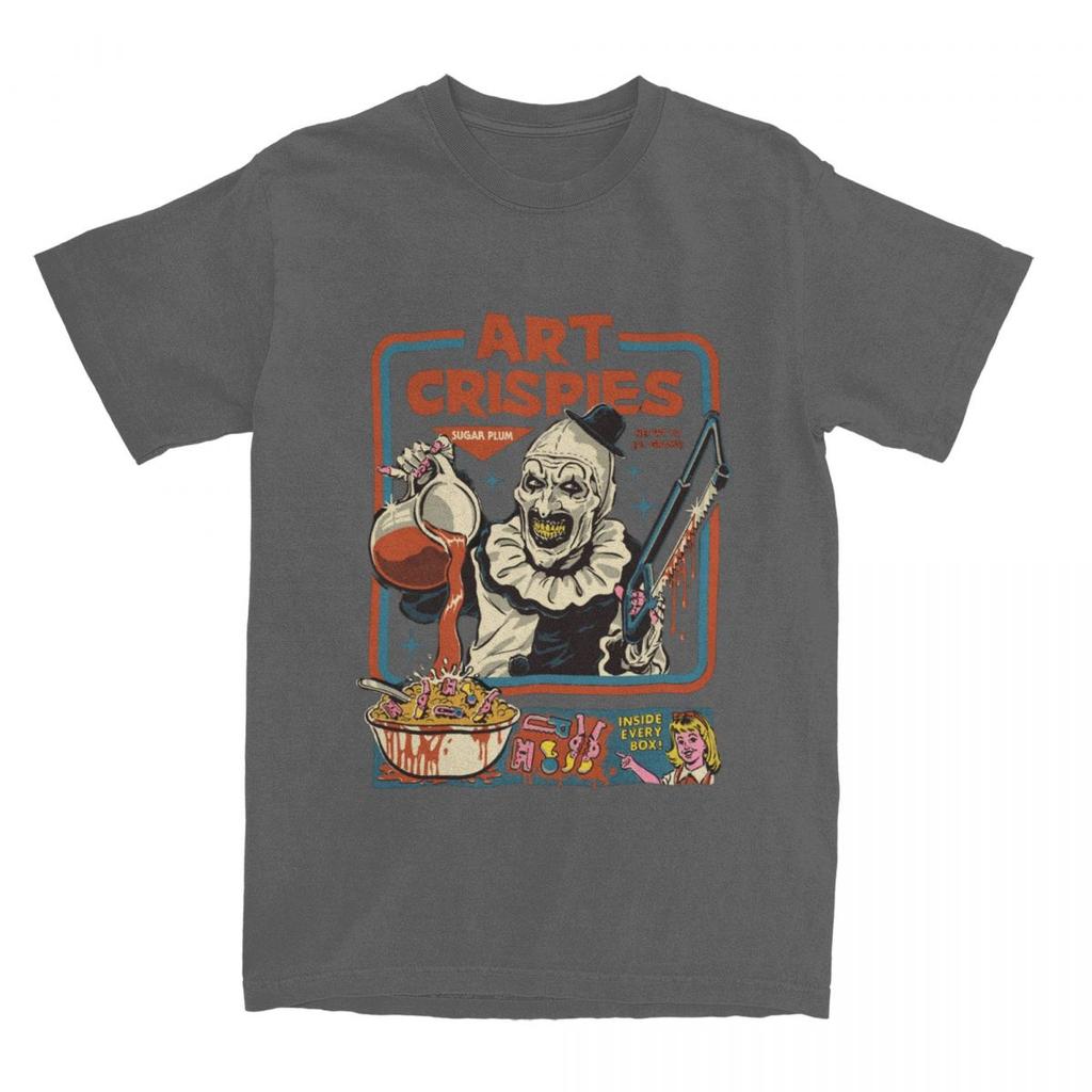 Art Crispies Terrifier Clown Shirt Apparel Unisex Womens Pure Cotton Fashion Retro Horror Tee Shirt Clothes Graphic Printing
