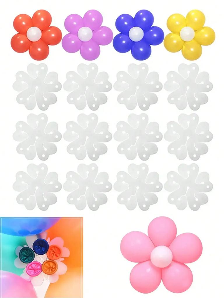 50PCS Wedding,birthday,party,balloon Accessories,plum Blossom Clip,multifunctional Ring Buckle,balloon Arch Buckle Design Clip