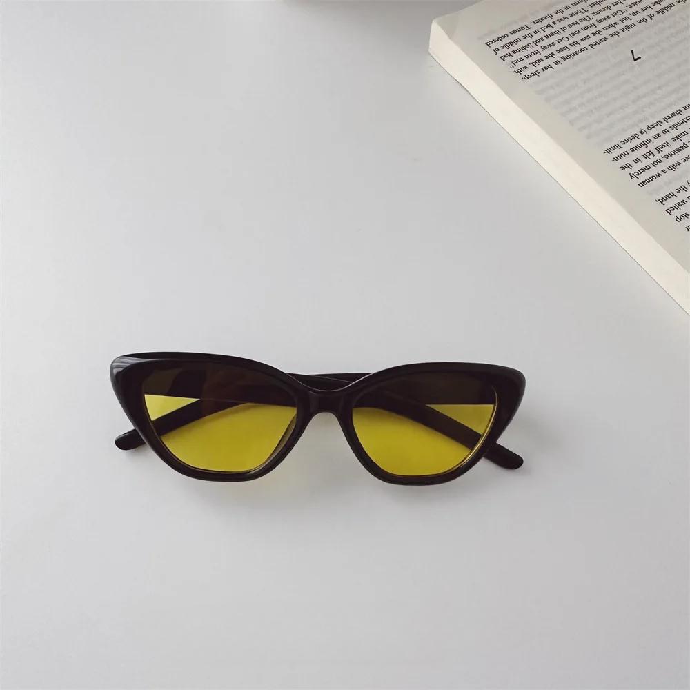 New Vintage Cat Eye Children Sunglasses Vintage Small Frame Sun Glasses for Kid Luxury  Design Outdoor Street Eyewear UV400