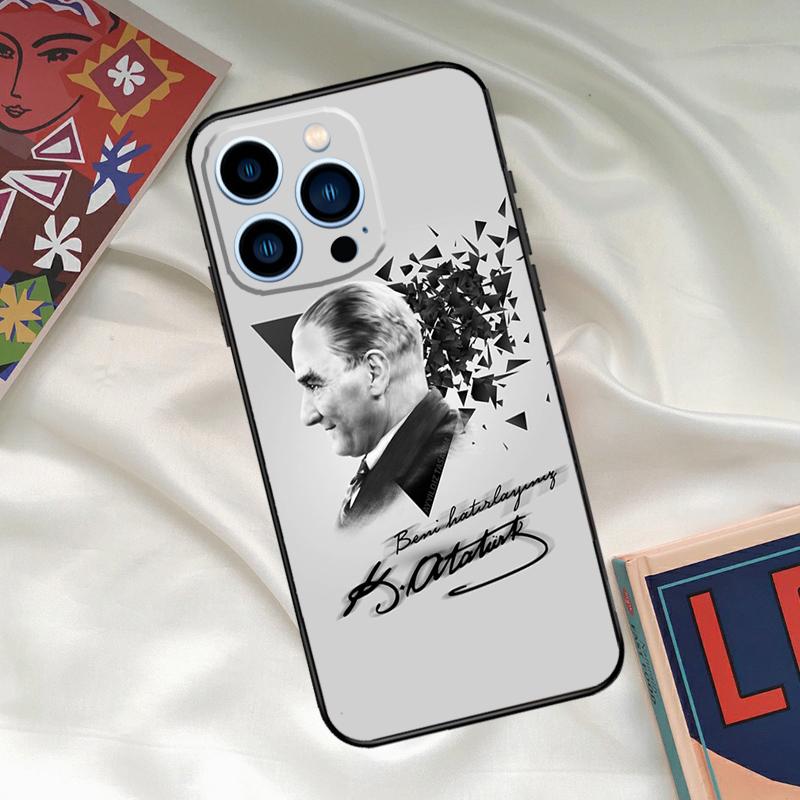 Mustafa Kemal Ataturk Case For iPhone 16 15 14 Pro Max Cover For iPhone 16 15 11 12 13 Pro Max Mini XS X XR Plus Capa