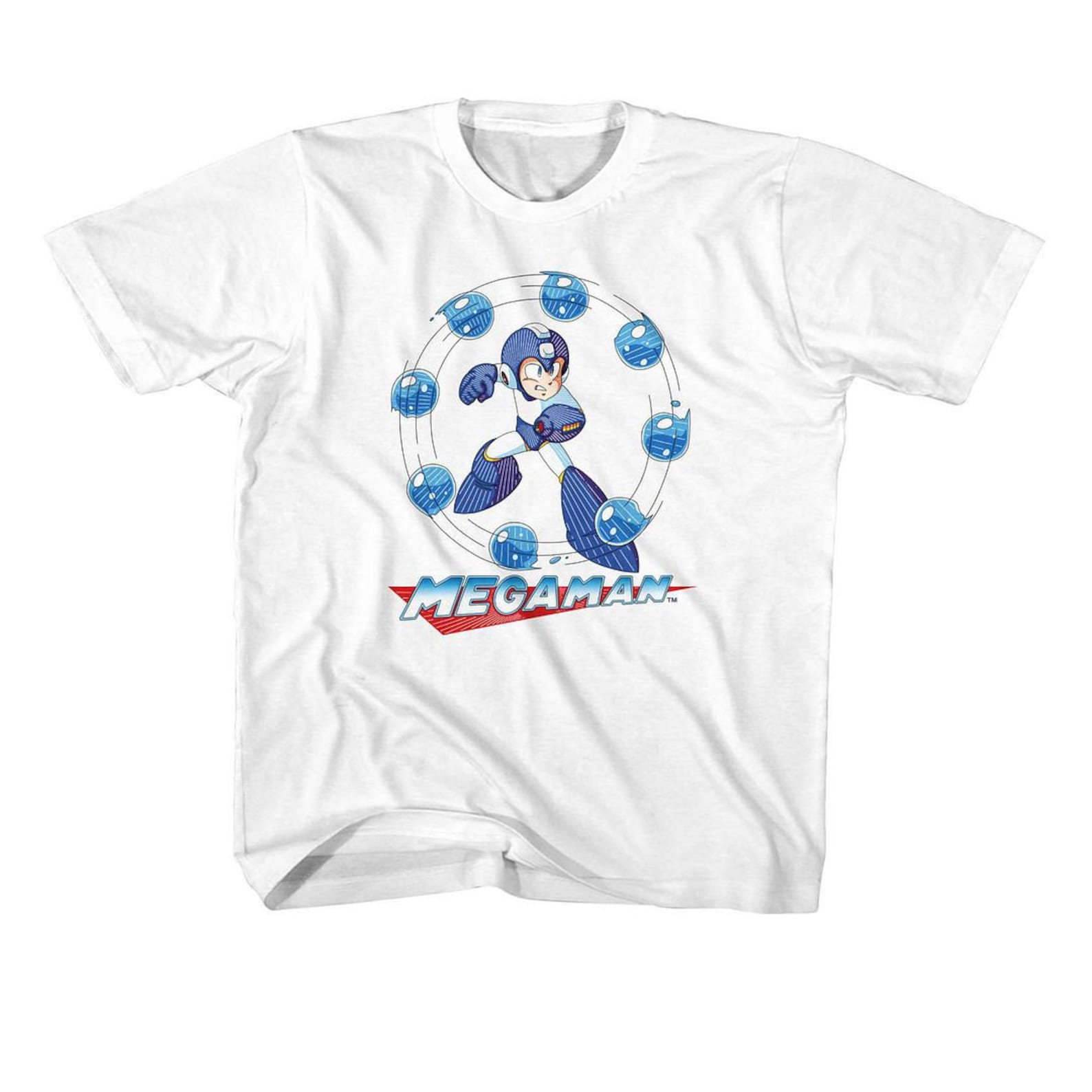 Mega Man Water Shield White Youth T-Shirt 110