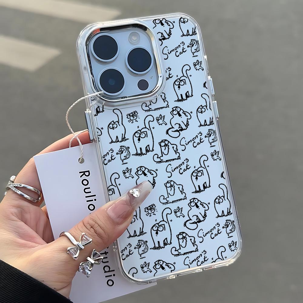 Cute S-Simons-Cat New Phone Case For Xiaomi Redmi Note 15 14 13 14c 13c 12 11 12s 12c 10c 10 9 Pro Plus 4G 5G Transparent Cover