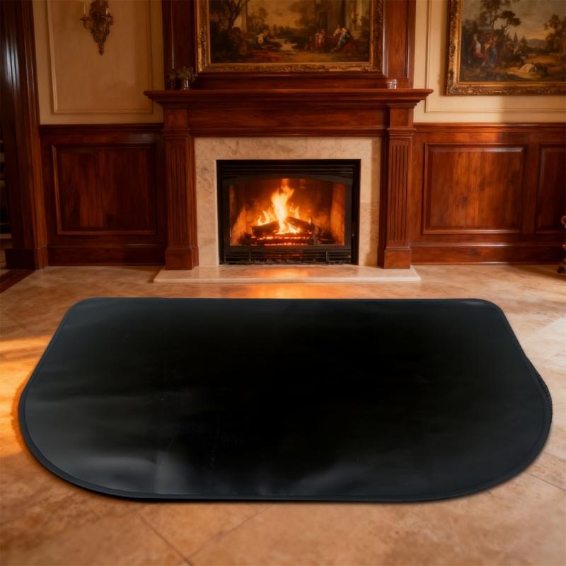 Indoor Fireplaces Mat Outdoor Flame Resistant Pad Nonslip Fiberglass Floor Protections Rug Mat Wood Stove Pad Easy to Use