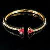 Fashionable, Light and Luxurious Stone-studded Simple and Versatile Heart-shaped Bracelet for Women