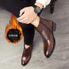Autumn Winter Elegant Chelsea Boots Genuine Leather Men Couple Shoes Customized Slip-On Dress Formal Boots Model Fashion Show