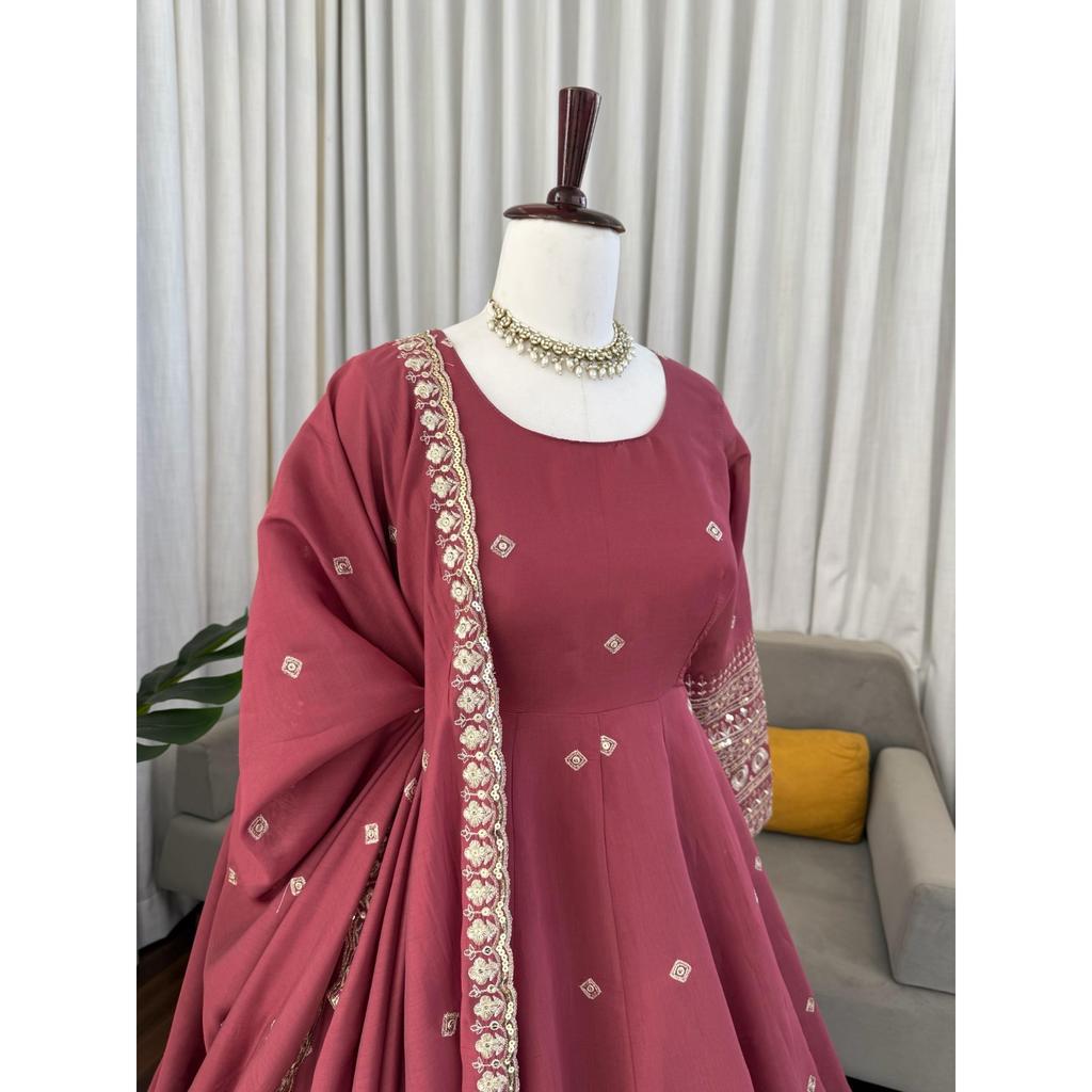 Salwar Kameez Indisk Pakistansk Bröllopsfestklänning Bollywood Anarkali Kostym