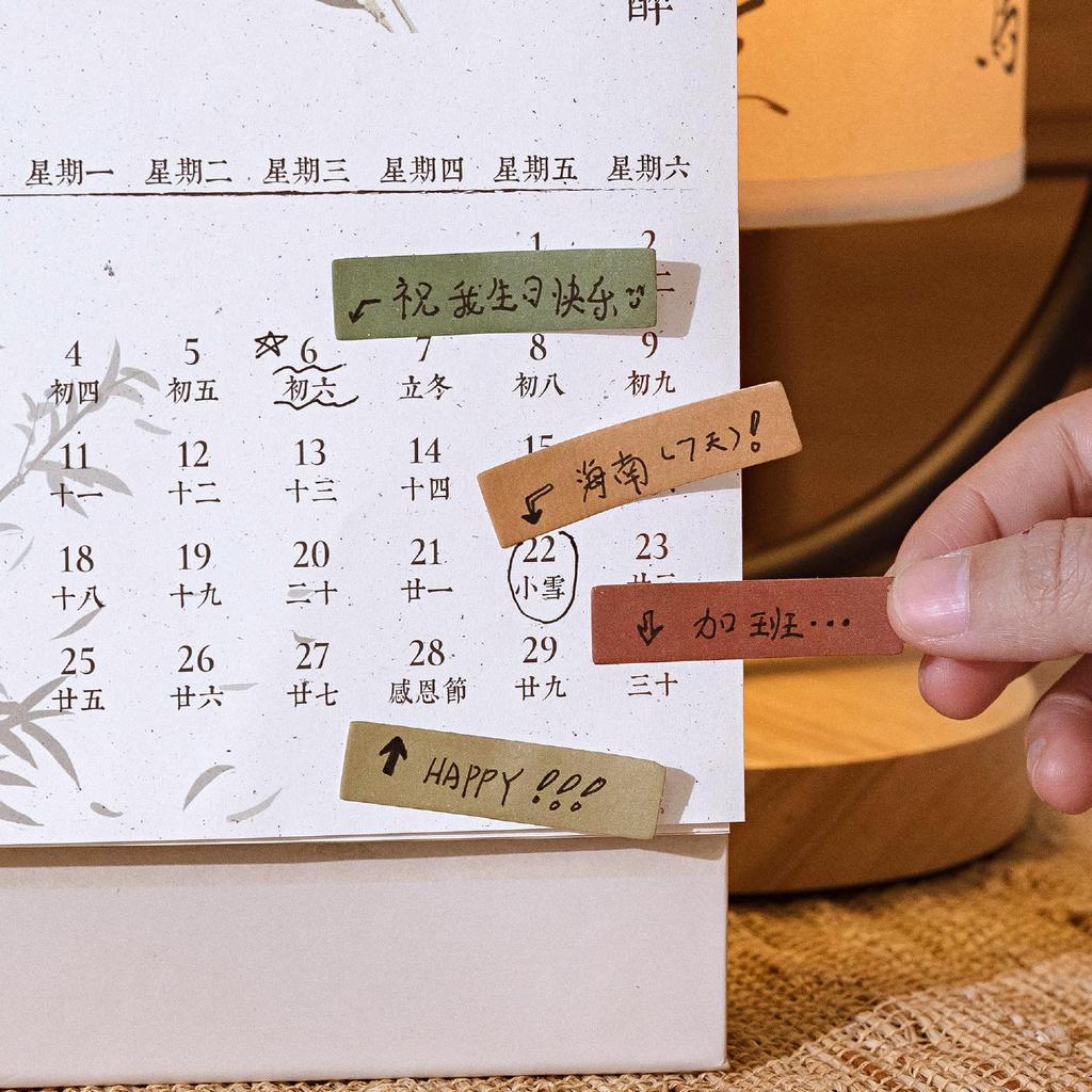 1 stk Retrofarge Notatsett Selvklebende Memo Pad Indeksklistremerker Etikettmerke for kontorskole