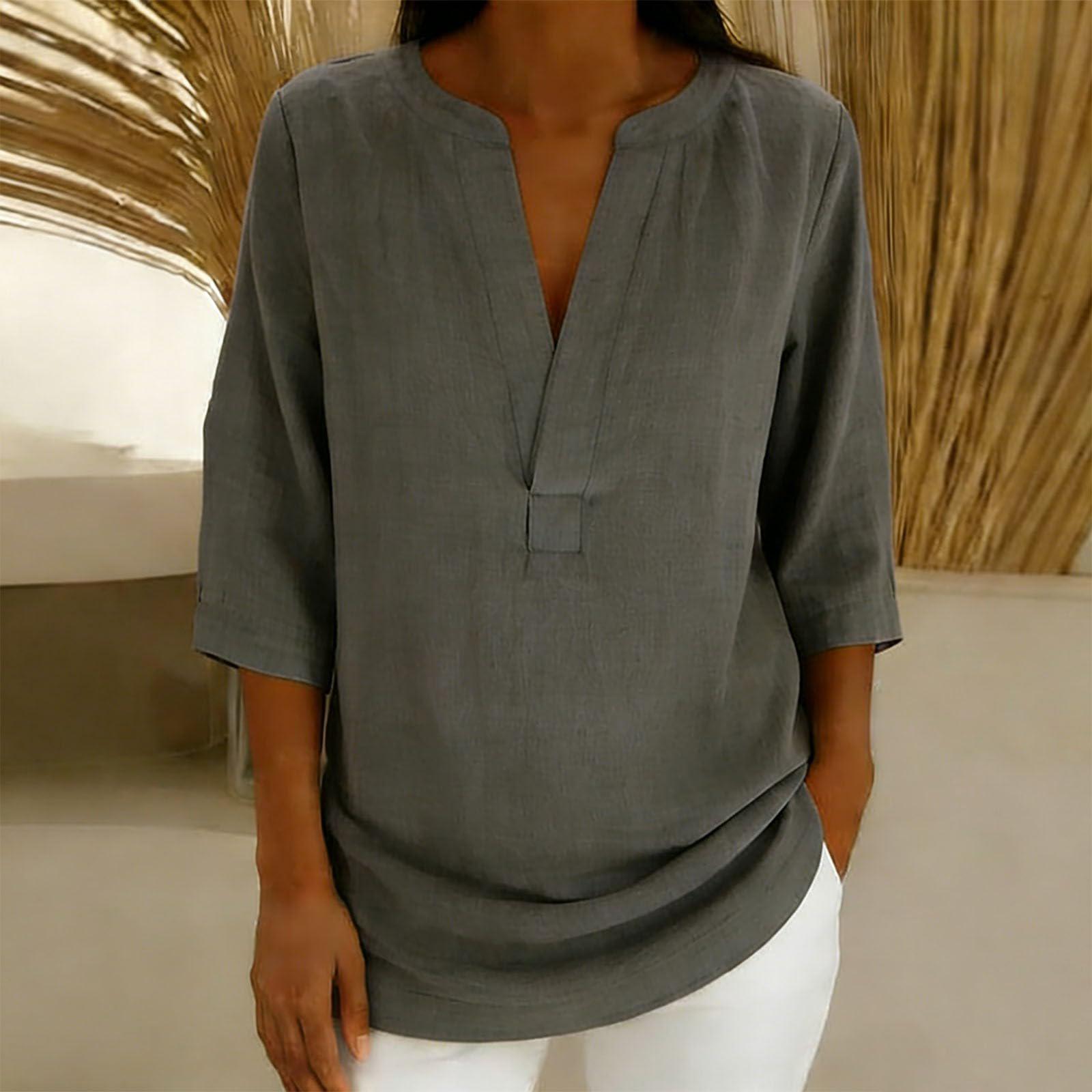 

Women s 3/4 sleeve casual and comfortable top L