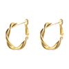 Twist Twist Personalized Earrings Geometric Round Design Earrings Women'S Simple Temperament Earrings