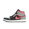 Air Jordan 1 Mid 'Pink Shadow' (Unisex) Black / Hot Punch / White Vintage Basketball Shoes 554724 059