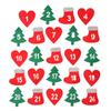 Package Label Countdown Christmas Label Advent Calendar Number Xmas Ornament Gift Felt Sticker
