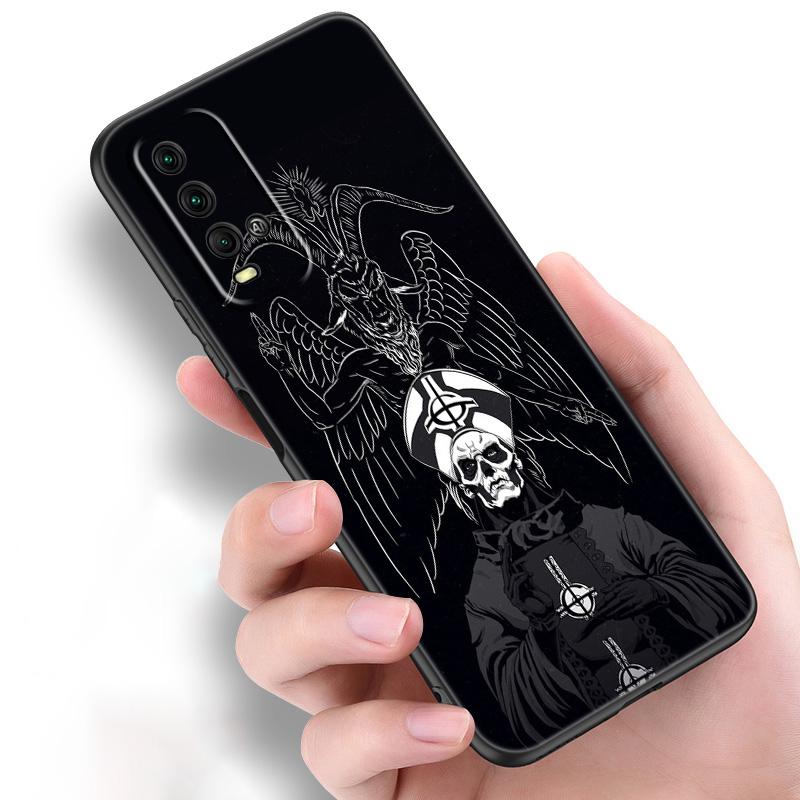 Pentagram 666 Demonic Satanic Silicone Phone Case For Xiaomi Redmi Note 11 10 9 8 Pro 11T 10T 10S 9S 8T 9 9A 9C 9T Black Cover