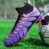Aukšti vyriški futbolo batai didelio dydžio ilgais nagais Odiniai berniukų futbolo batai įkalami neslystantys futbolo batai