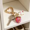 3D Strawberry Keychain AIXUANCute Heart-Shaped