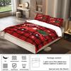 3pcs Merry Christmas themed pattern bedding set, reindeer and Christmas tree, for teenagers and adults bedroom, a Christmas gift