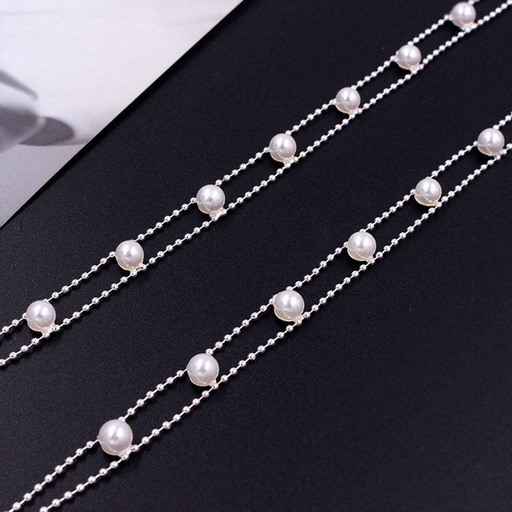 Chain Summer Wedding Leaves Women Bra Belt Bra Accessories Pearl Shoulder Strap Brassiere Straps