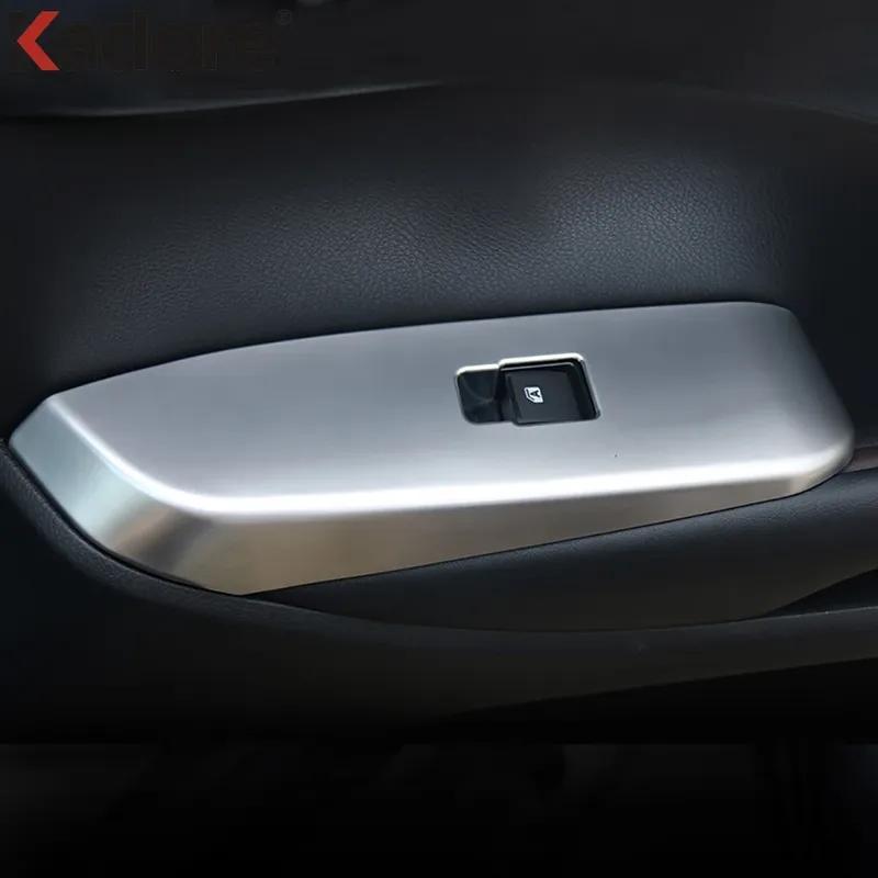 Car Interior Door Armrest Window Lift Switch Button Panel Cover Trim For Toyota Highlander 2015-2017 2018 Matte Accessories