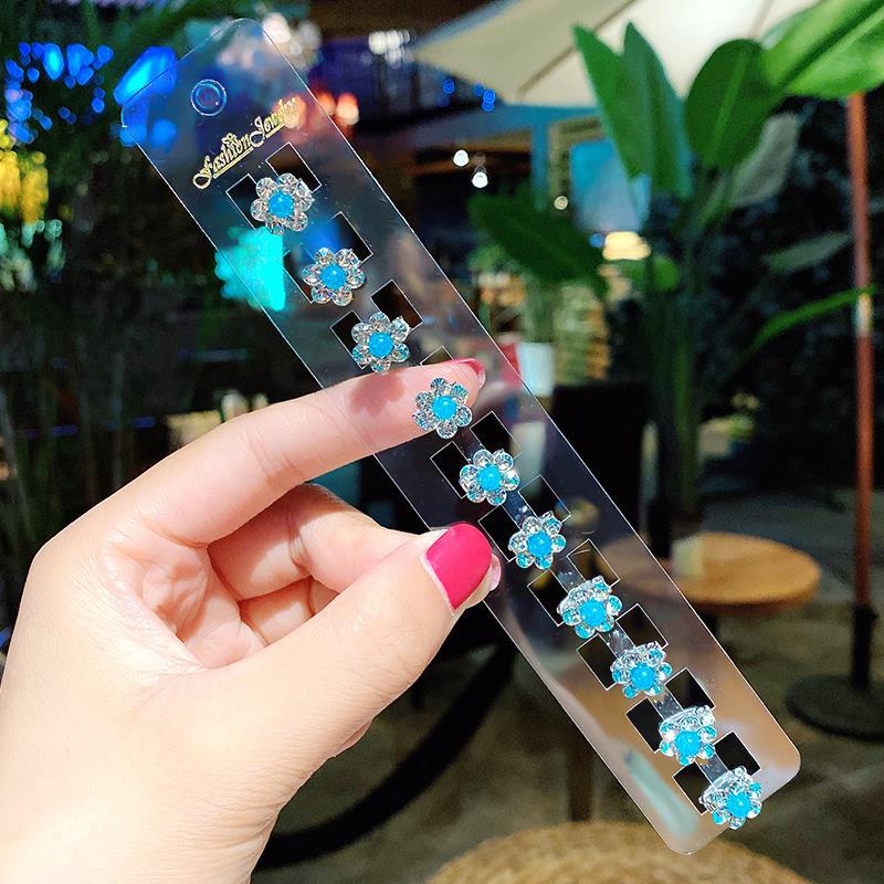 Princess Crown Baby Clip Hairstyle Children's Pearl Rhinestone Bean Buckle Hairpin Children's Girl Disc Hair Small Buckle Grab