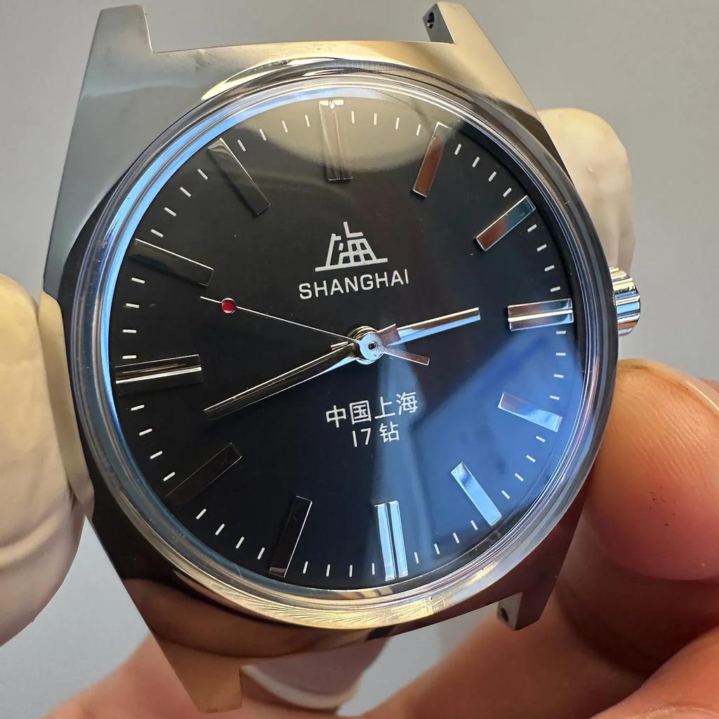 36mm Shanghai Men's Watch Retro 7120 Manual Mechanical Movement Minimalist Business Mechanical Wristwatches Drop Shipper