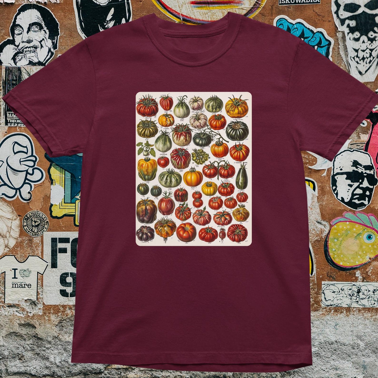 Heirloom Tomato T-Shirt: Vintage Botanical Garden Tee XL