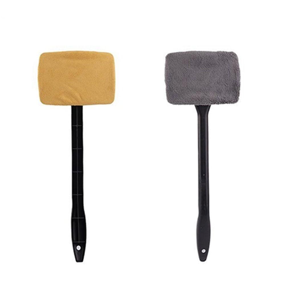 

Removable Cloth Cover Car Cleaning Brush Long Handle Wiper Tool New Car Window Wash Brush Car Color Randon