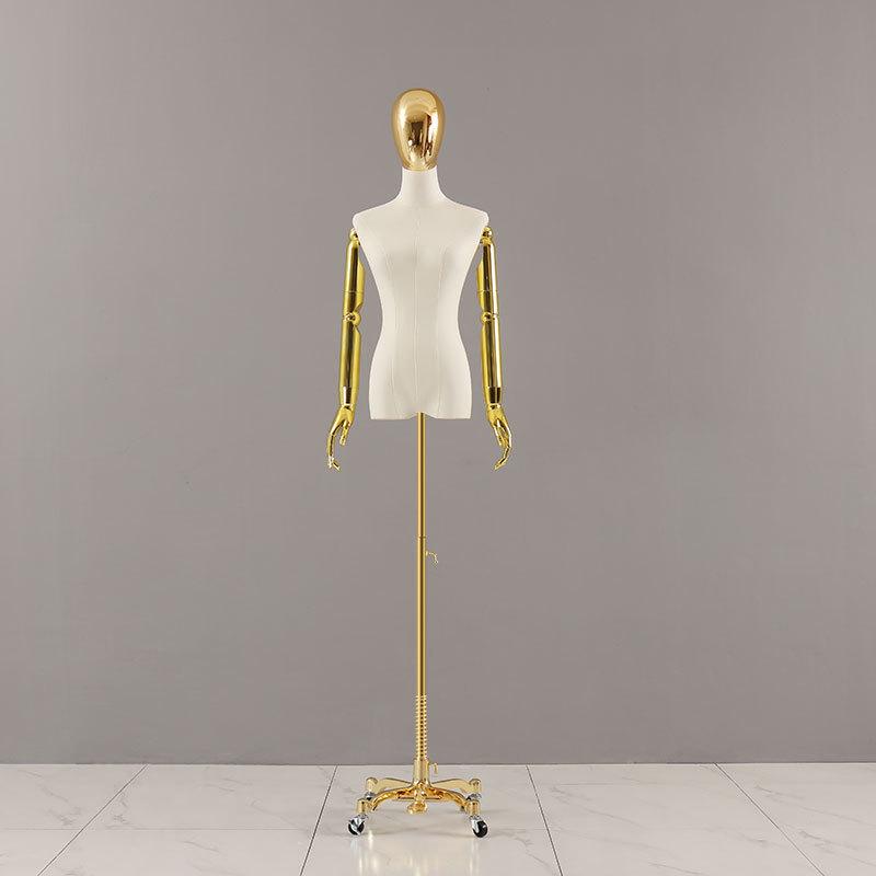 Korean Style Electroplated Female Torso Mannequin for Clothing Display