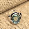 Amazing Aqua Apatite Gemstone 925 Sterling Silver Handmade Jewelry Ring For Gift