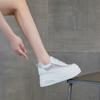 8 inner height increase white shoes women's summer new small thick-soled casual leather mesh breathable board shoes